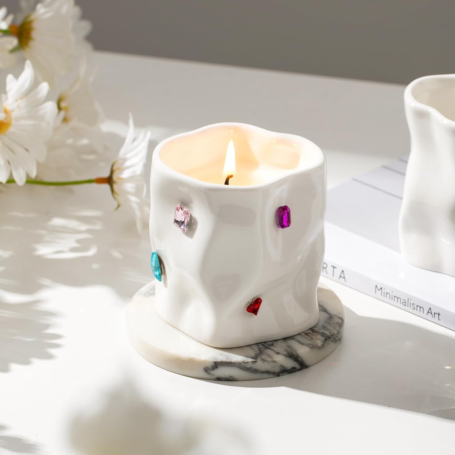 Ceramic candle container