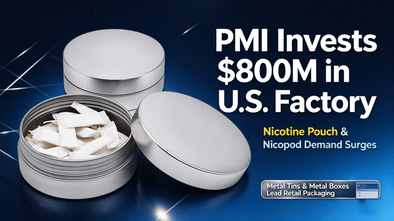 Wholesale Recyclabel metal tins for tobacco-free nicotine pouches