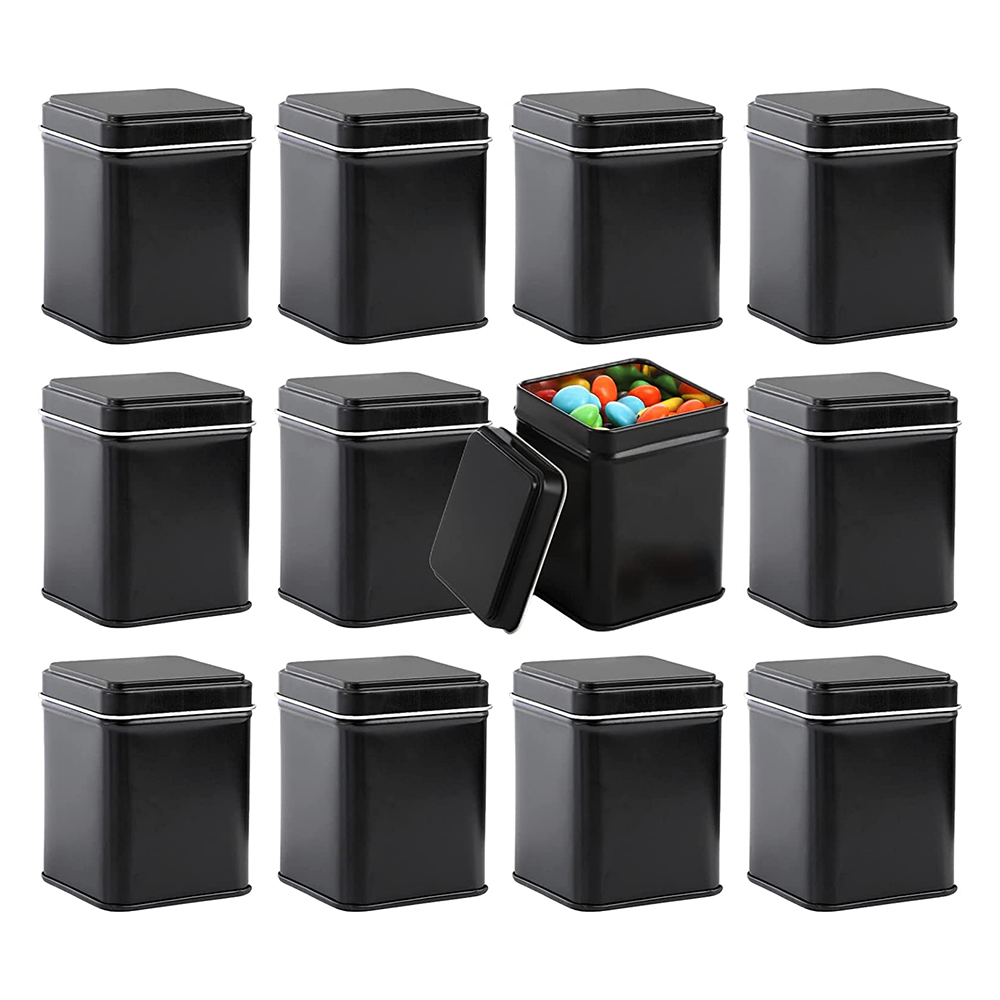 2.252.253inch rectangular matte black coffee canister (1)