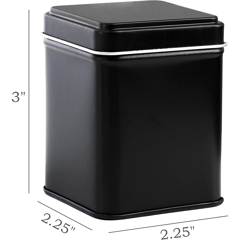 2.252.253inch rectangular matte black coffee canister (2)