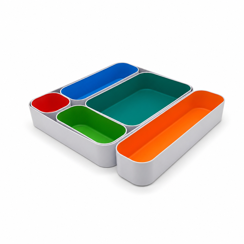 6 piece metal tin set