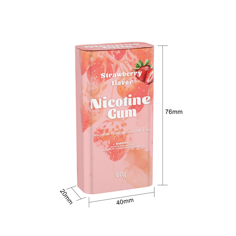 pocket size small metal tin for nicotine gum