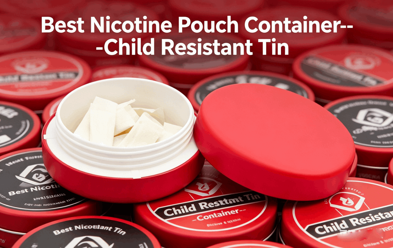 child resistant nicotine pouch tin