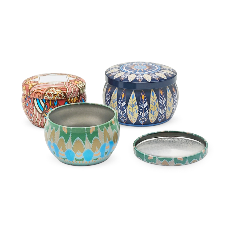 Custom vintage round candle tin (1)