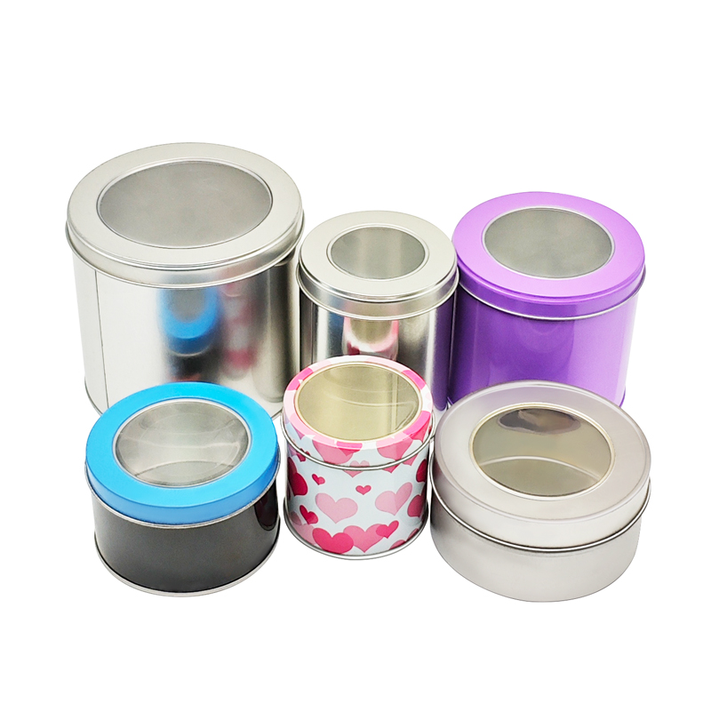 wedding favor tin box with window