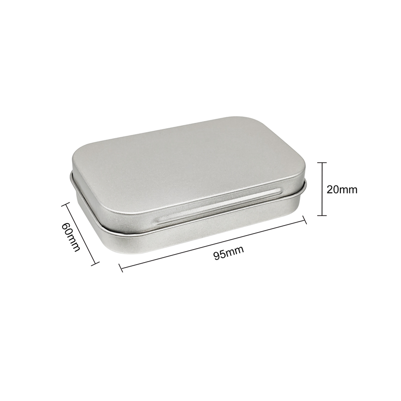 compact tin box 95x60x20mm