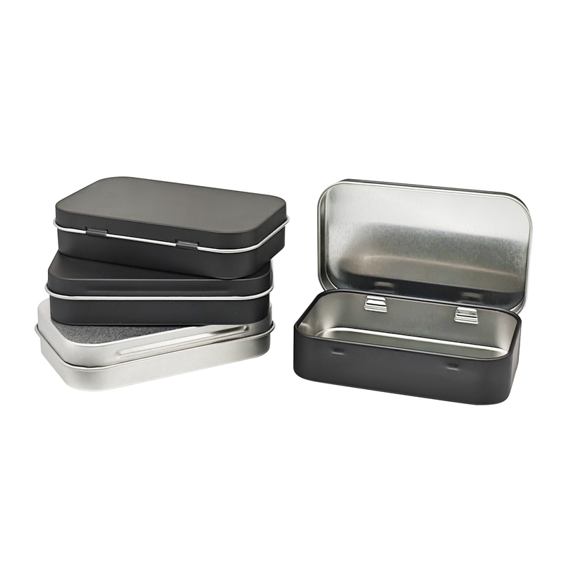 rectangular hinged tin boxes