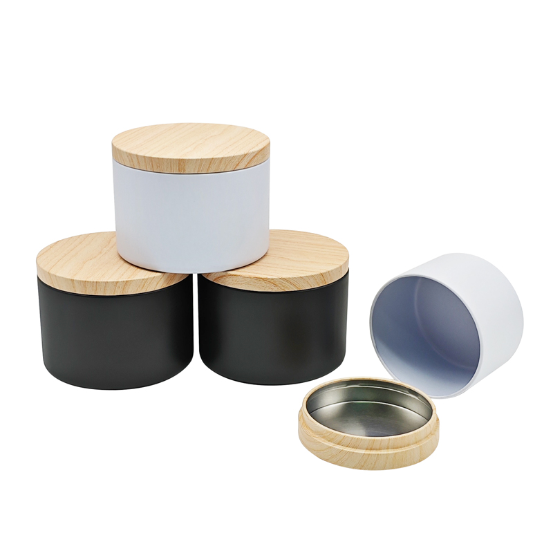 round customizable candle tin