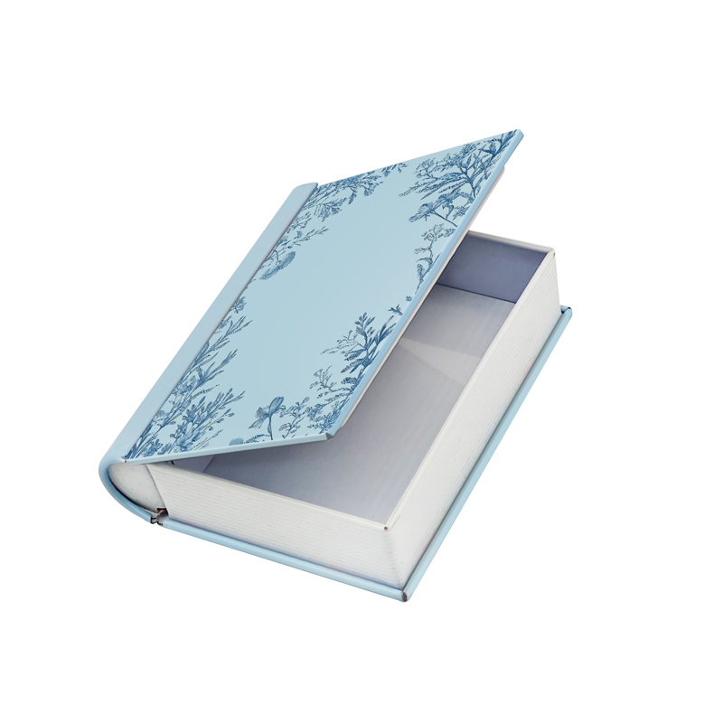  hinged book tin container