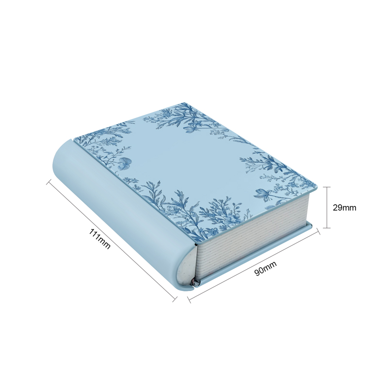 custom book shaped tin can
