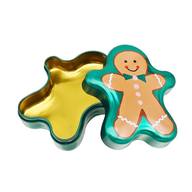 festive holiday tin container