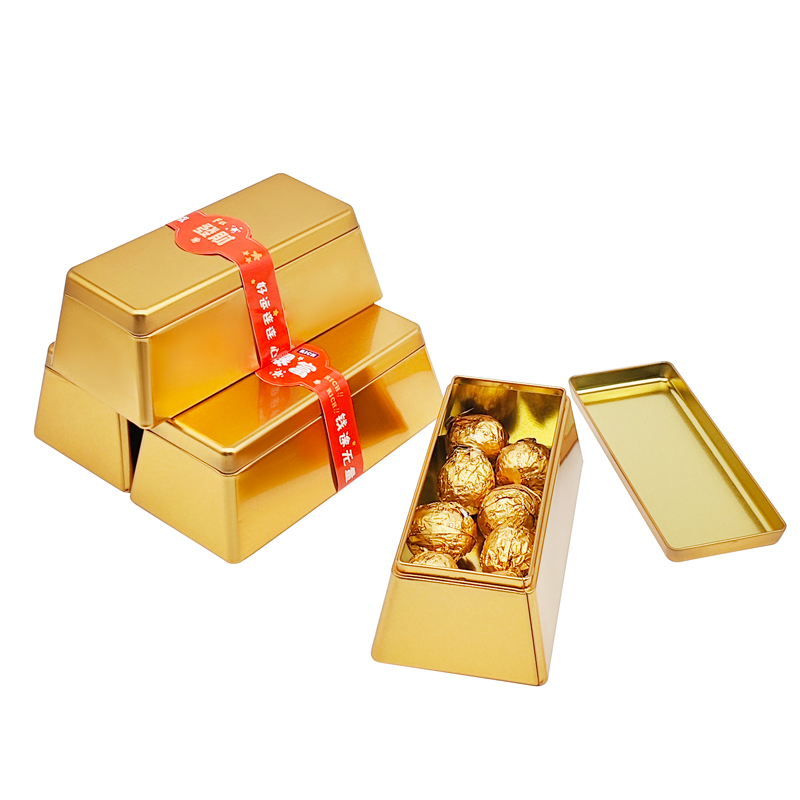 custom gold bar tin can