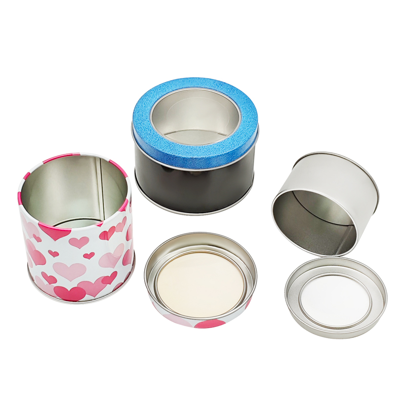 custom tin box with transparent window