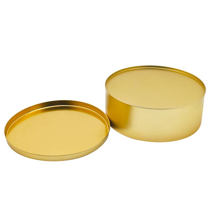 Two-piece lid tin box