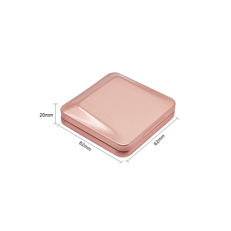 62×62×20mm rose gold tin box