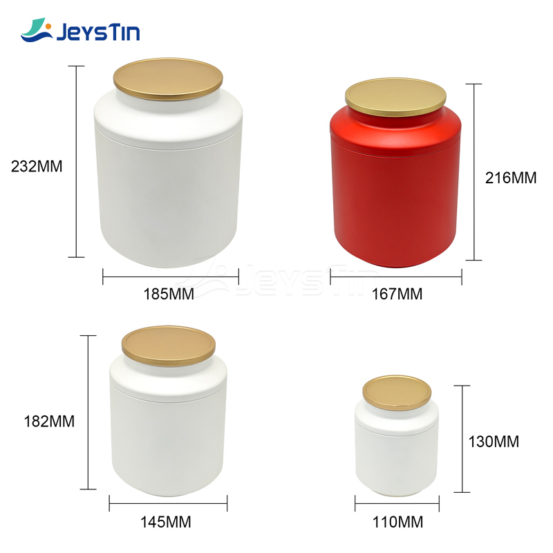 Luxury Round Tea Tin With Airtight Double Lid  (2)