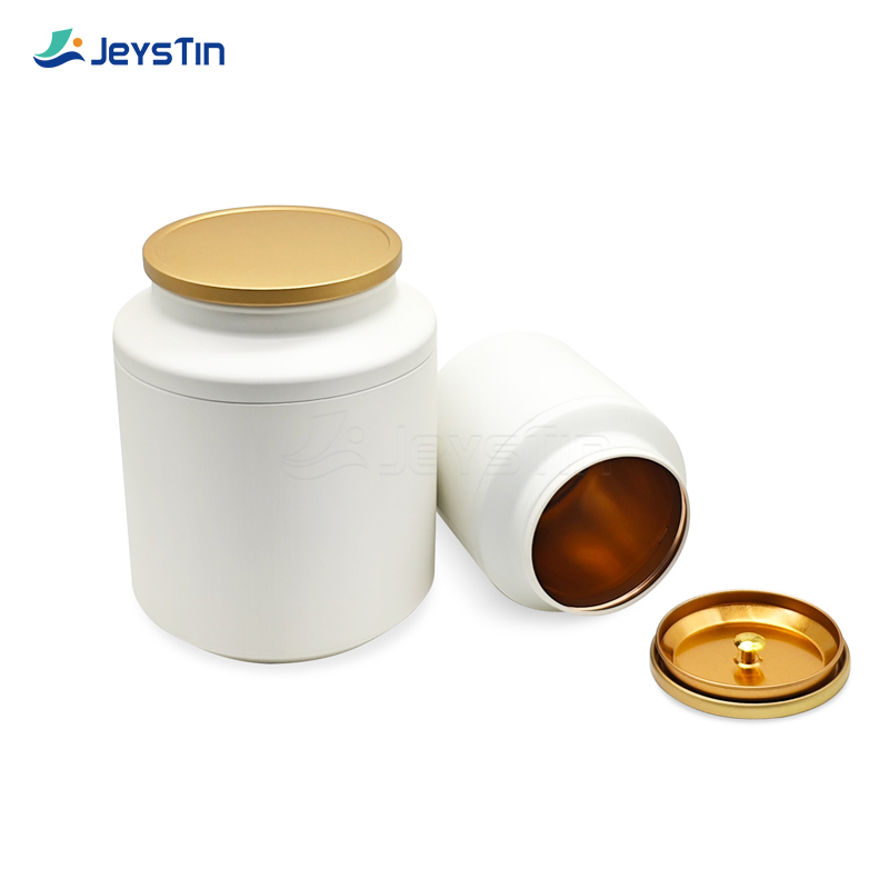 Luxury Round Tea Tin With Airtight Double Lid  (3)