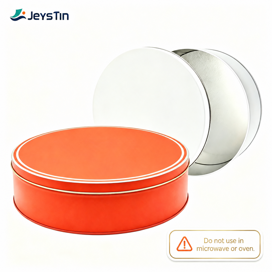 Luxury round metal food packaging jar