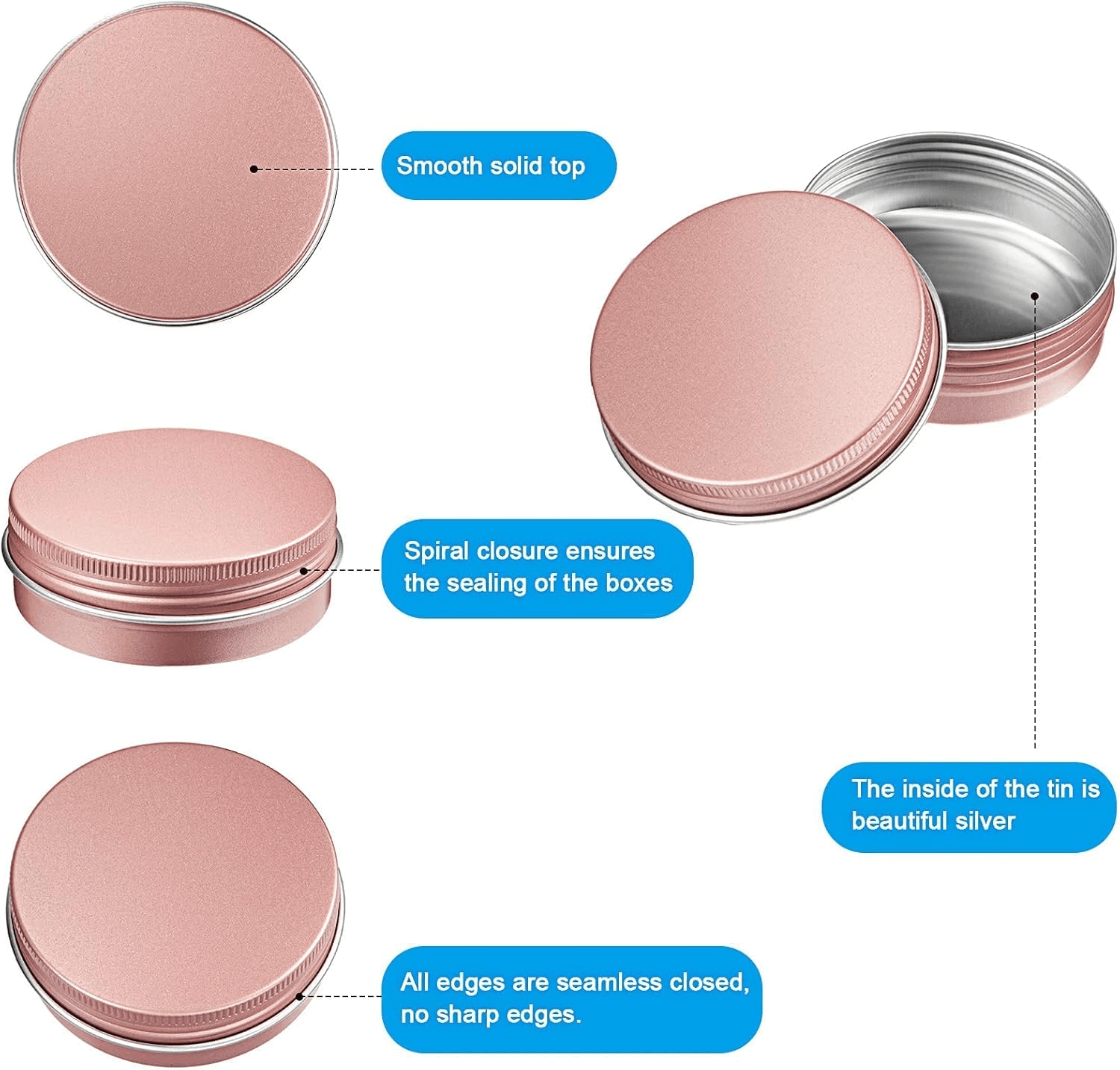 Aluminum Screw Top Tins