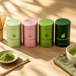 matcha powder tin containers